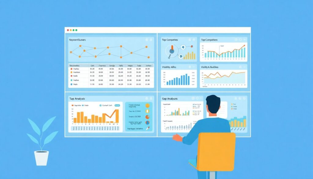 Анализ конкурентов в SEO: какие метрики отслеживать и какие инструменты использовать. - иллюстрация