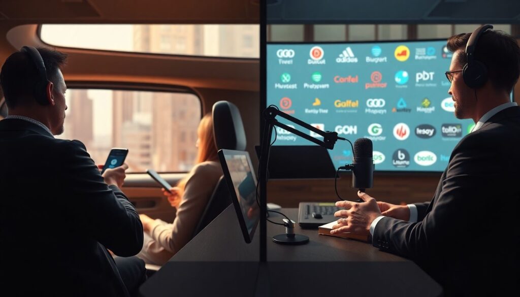 Как использовать подкасты для продвижения бизнеса: от создания до монетизации. - иллюстрация