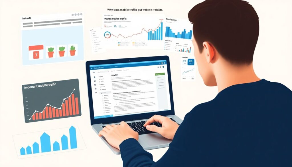 Оптимизация сайта для мобильных устройств и mobile-first index: пошаговое руководство Как оптимизировать сайт для мобильных устройств: руководство по Mobile-First Index. - иллюстрация