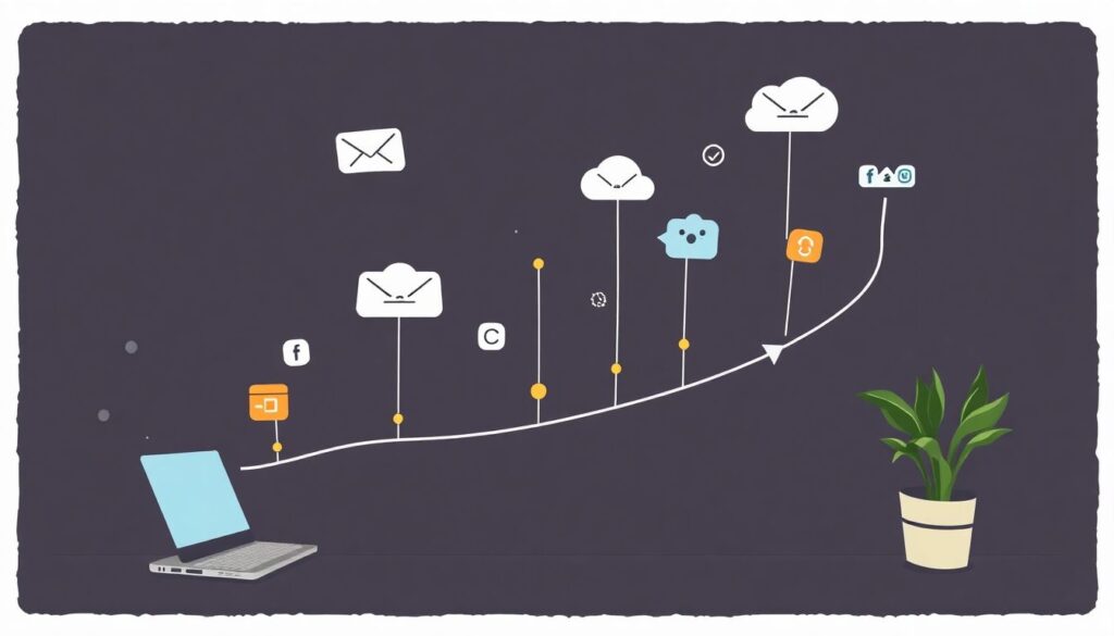 Воронка продаж в контент‑маркетинге: как выстроить эффективный путь клиента Построение воронки продаж в контент-маркетинге. - иллюстрация