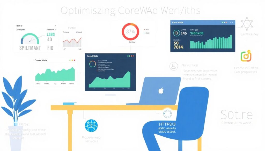 Core web vitals: как оптимизировать сайт под новые факторы ранжирования google Core Web Vitals: как оптимизировать сайт под новые факторы Google. - иллюстрация