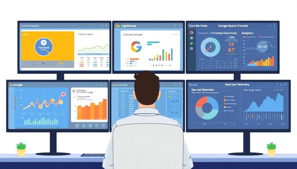 Core web vitals: как оптимизировать сайт под новые факторы ранжирования google Core Web Vitals: как оптимизировать сайт под новые факторы Google. - иллюстрация