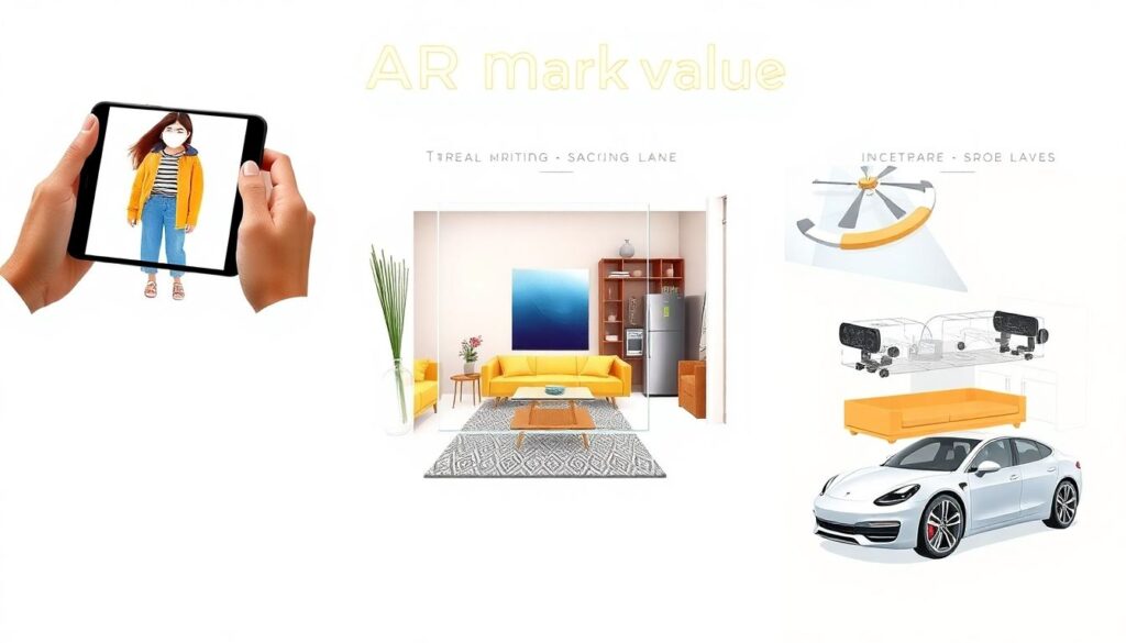 Как использовать AR (дополненную реальность) в маркетинге. - иллюстрация