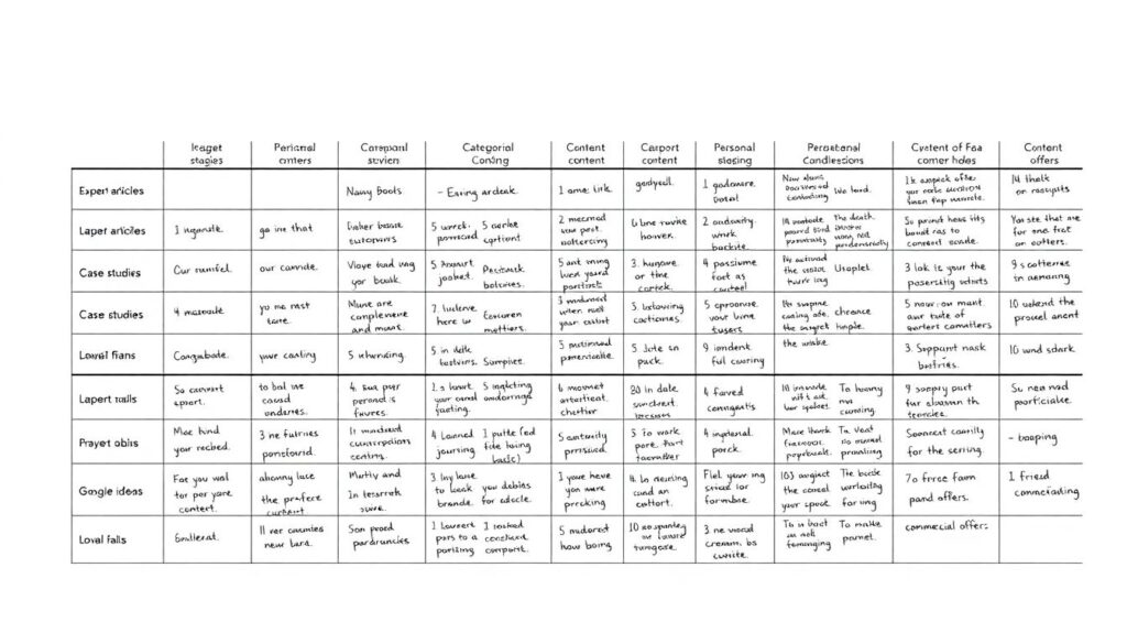 Как составить контент-матрицу для вашего блога. - иллюстрация