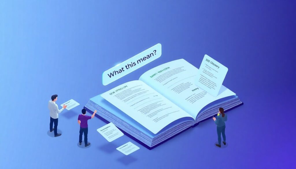 Как использовать глоссарии и справочники для привлечения Seo‑трафика на сайт Как использовать глоссарии и справочники для привлечения SEO-трафика. - иллюстрация