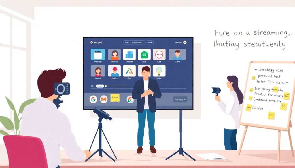 Онлайн‑трансляция (стрим) для бизнеса: как провести эффективный эфир Как провести онлайн-трансляцию (стрим) для вашего бизнеса. - иллюстрация