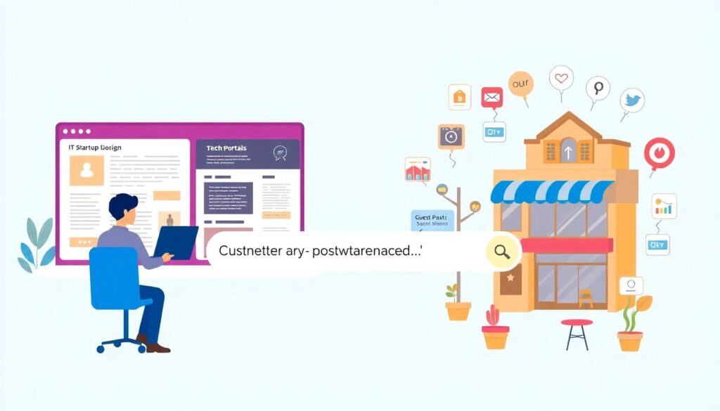 Что такое гостевой постинг и как его использовать для продвижения. - иллюстрация