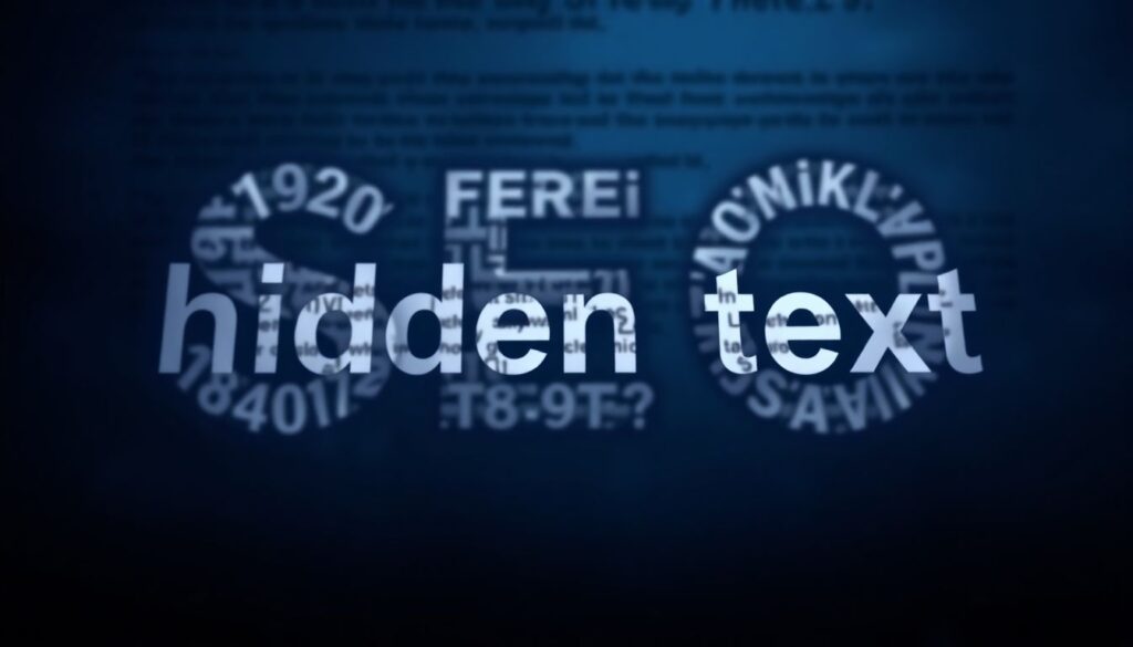 Что такое скрытый текст и почему его нельзя использовать. - иллюстрация
