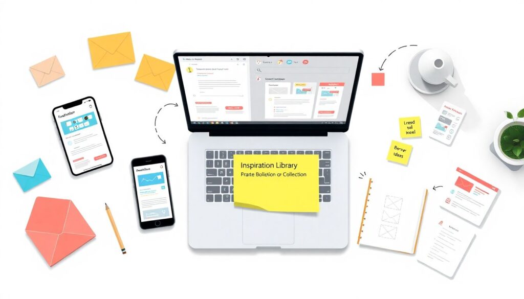 Эффективный дизайн email-рассылки: как создать письмо, которое приводит к кликам Как создать эффективный дизайн для email-рассылки. - иллюстрация