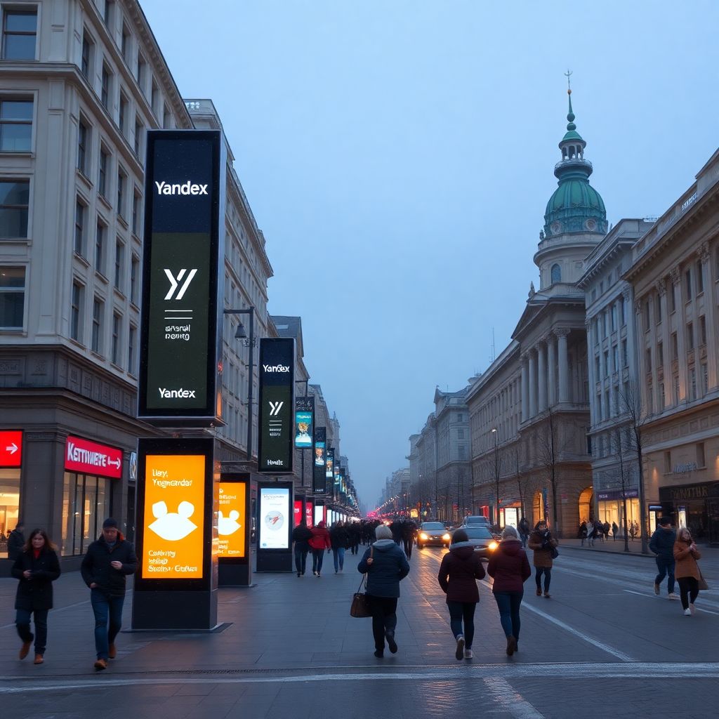 «Яндекс» возвращается в наружную рекламу: цифровые пиллары в Москве
